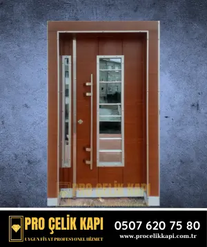 Bayraklı Bina Kapısı - Model 2