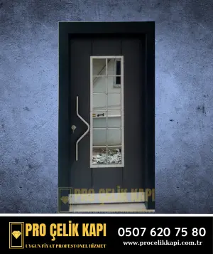 Bayraklı Bina Kapısı - Model 25